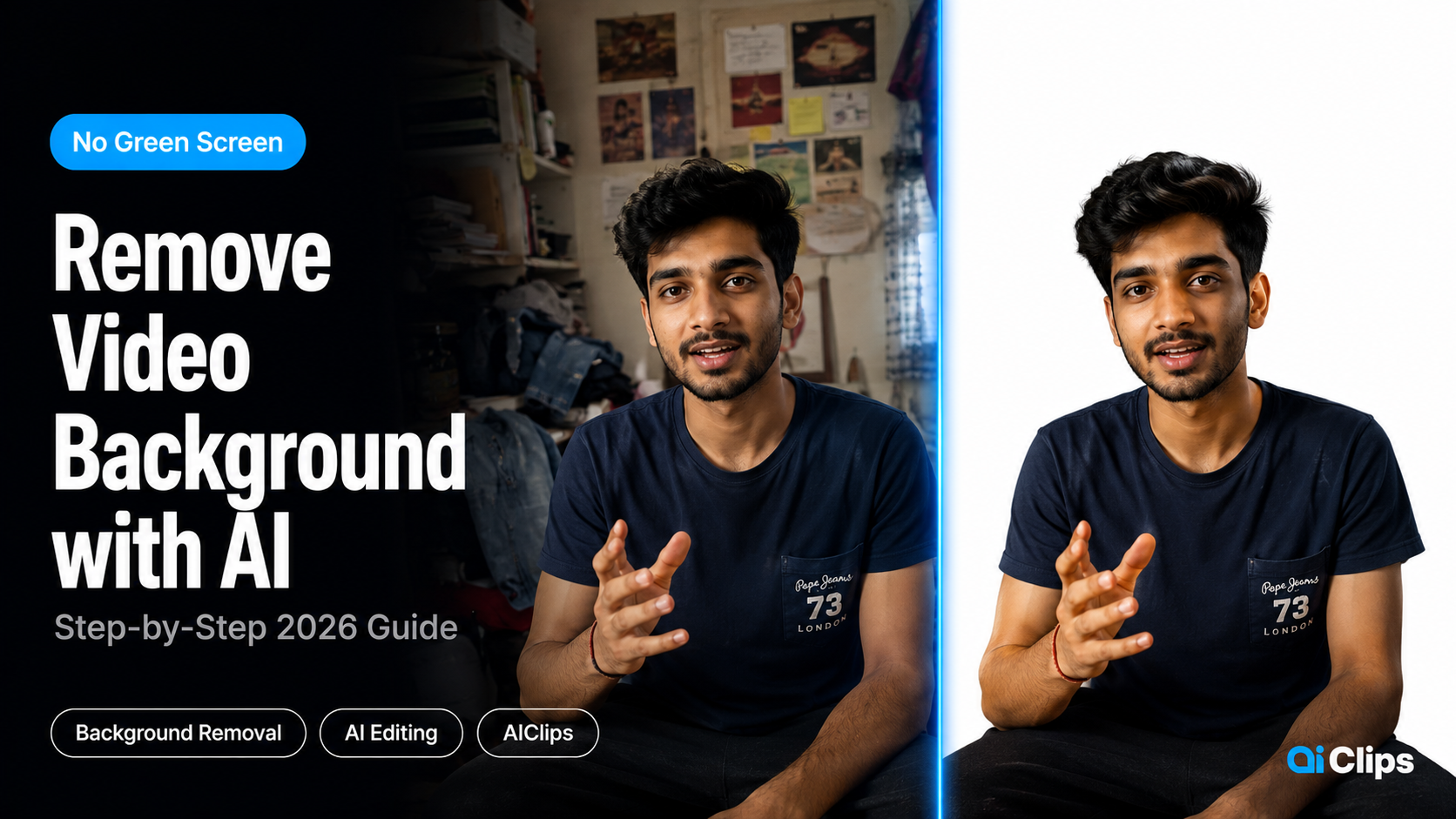 How to remove video background without green screen using AI tool 2026