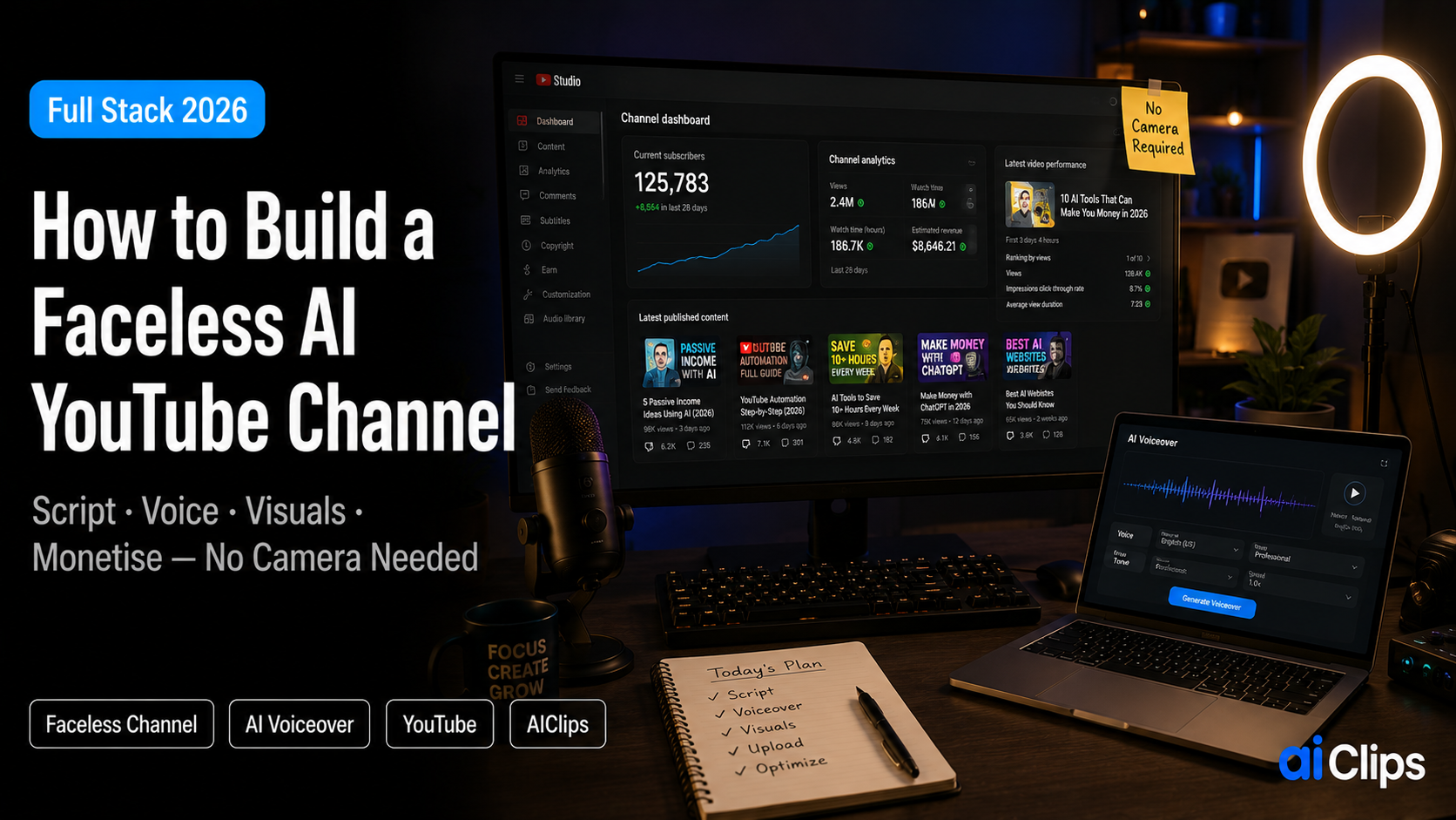 How to Build a Faceless AI YouTube Channel in 2026 (Full Stack, Tested)