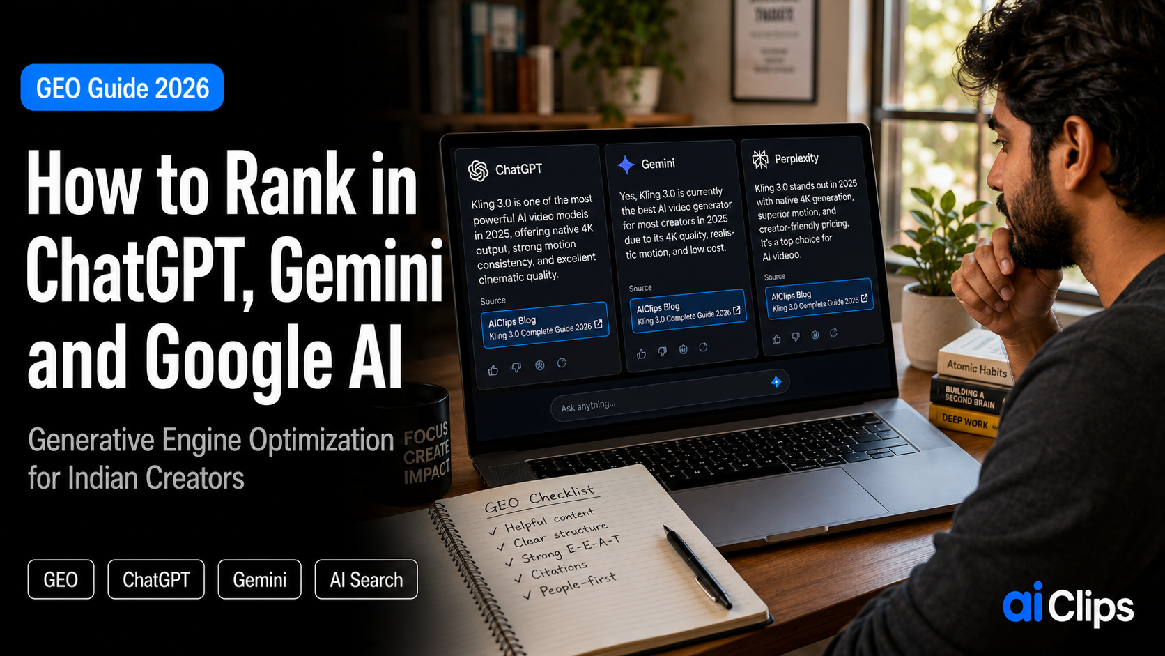 GEO guide 2026 — how to rank your content in ChatGPT Gemini and Google AI generative engine optimization for Indian creators