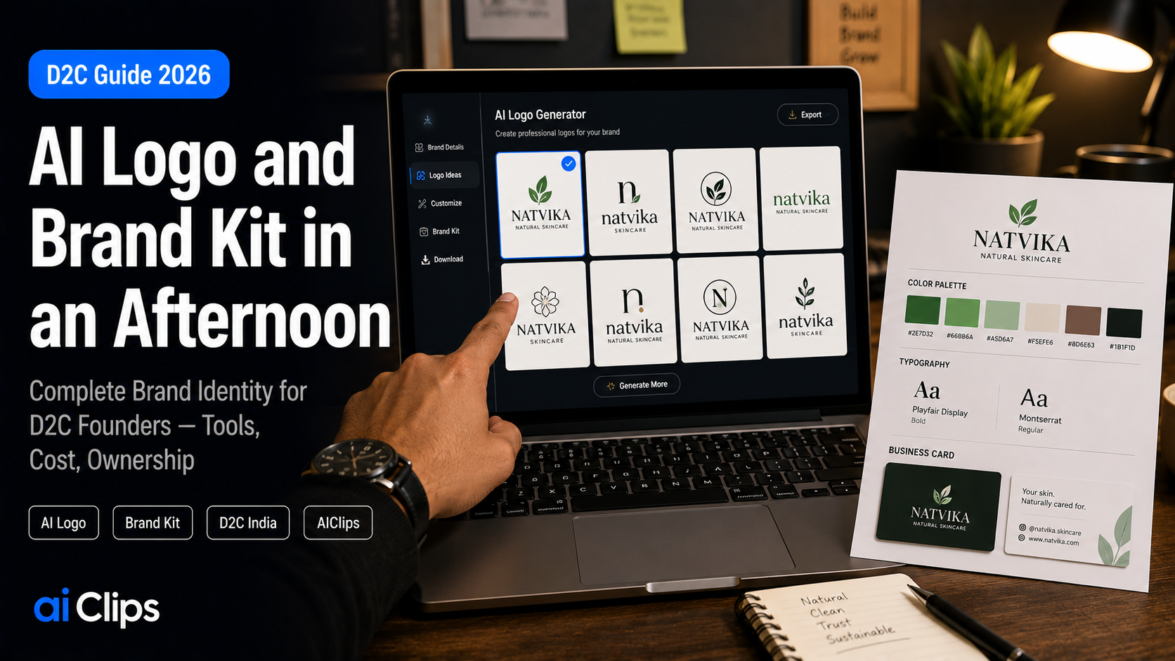 AI Logo & Brand Kit: How D2C Founders Build an Identity in an Afternoon