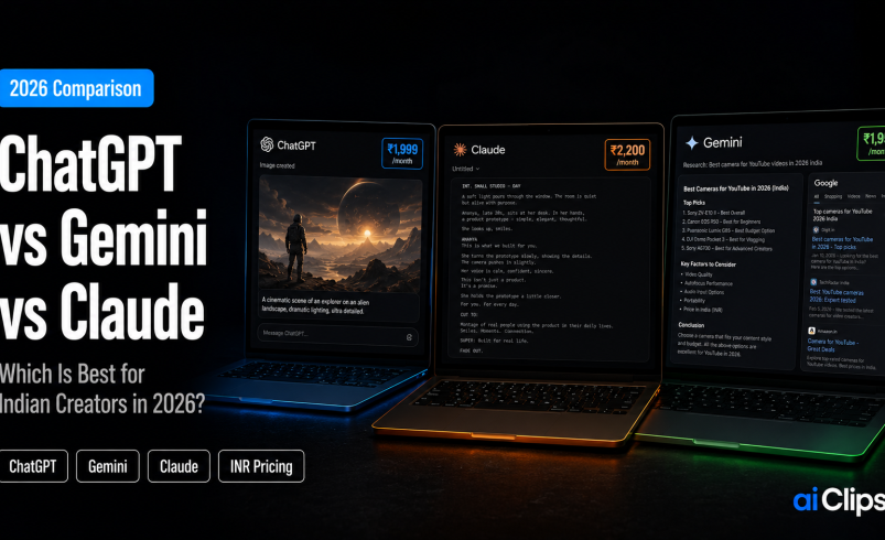 ChatGPT vs Gemini vs Claude: Which Is Best for Indian Creators in 2026?