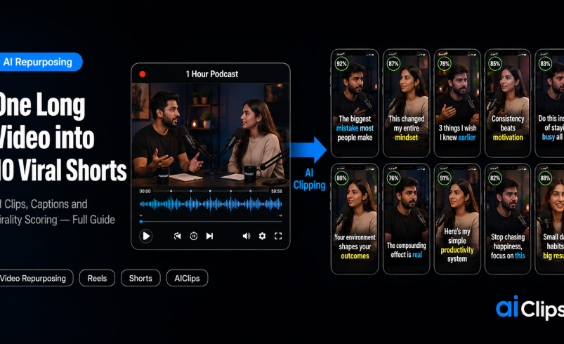 How to Turn One Long Video into 10 Viral Shorts with AI